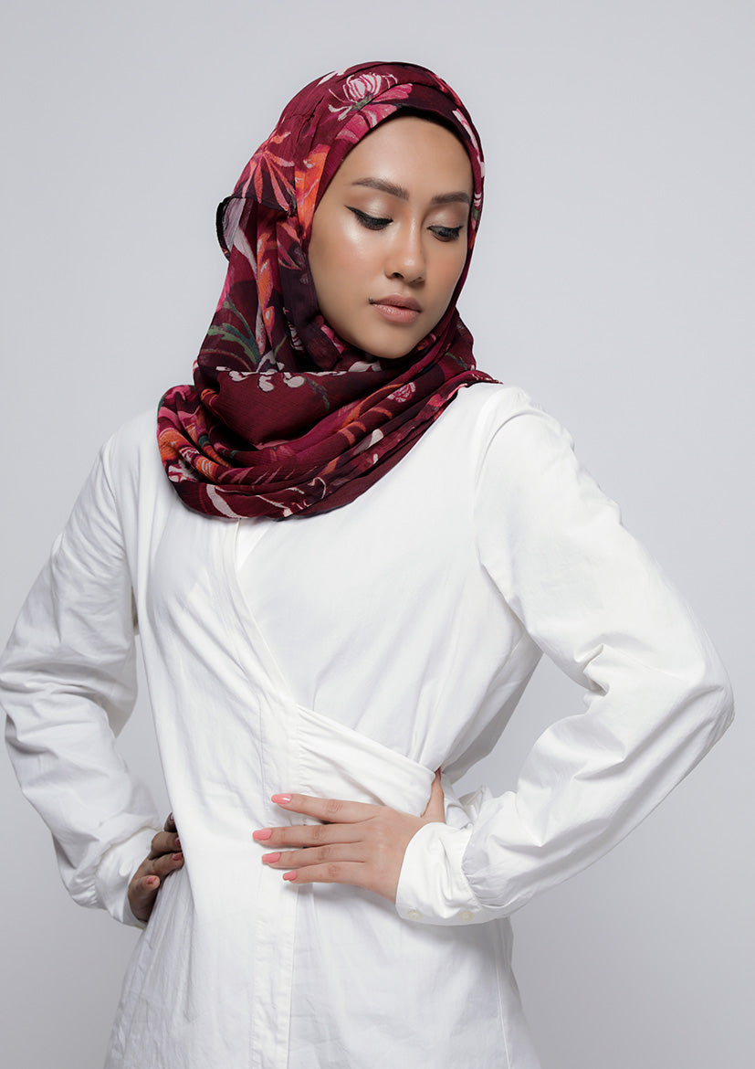 Light My Fire - Printed Crinkled Chiffon