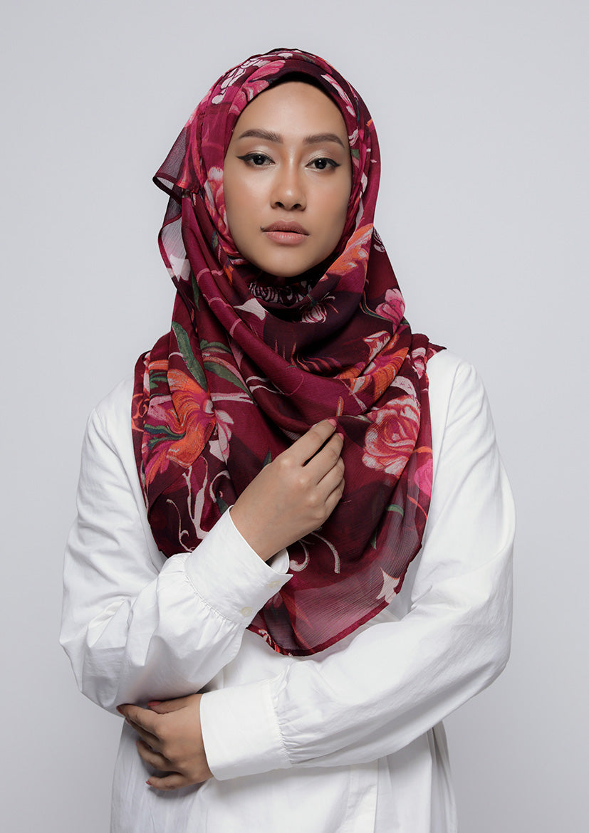 Light My Fire - Printed Crinkled Chiffon