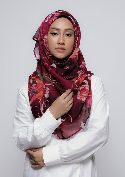 Light My Fire - Printed Crinkled Chiffon