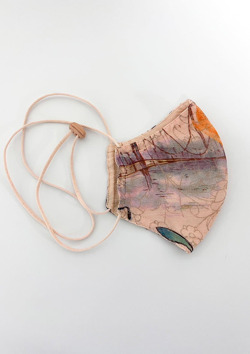 ISTANBUL-Face Mask-Printed Crinkled Chiffon