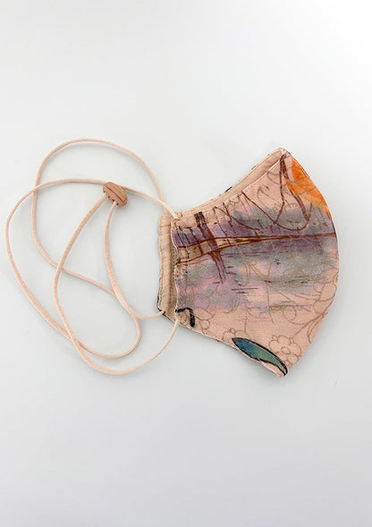 ISTANBUL-Face Mask-Printed Crinkled Chiffon