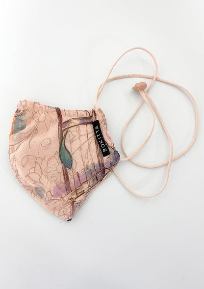 ISTANBUL-Face Mask-Printed Crinkled Chiffon