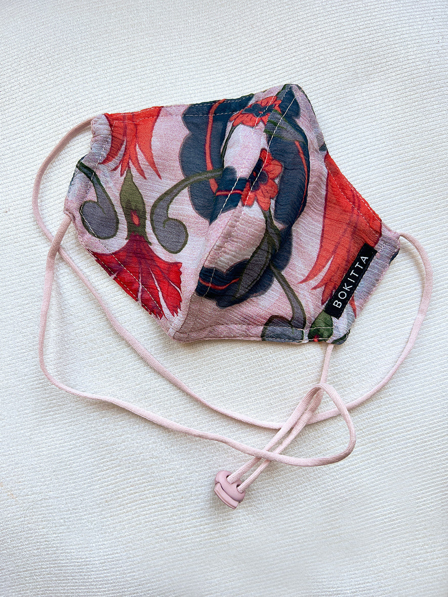 Spice Bazaar-Face Mask-Printed Crinkled Chiffon