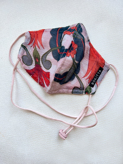 Spice Bazaar-Face Mask-Printed Crinkled Chiffon