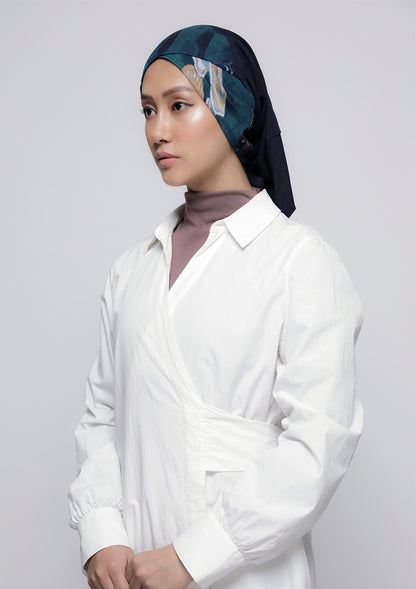 Under The Sea - Printed Crinkled Chiffon
