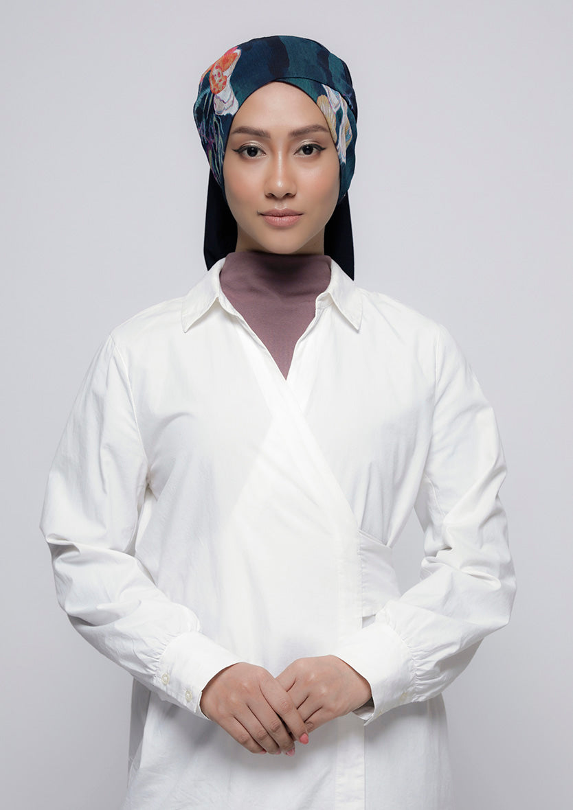 Under The Sea - Printed Crinkled Chiffon
