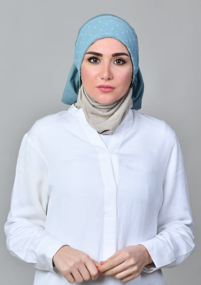 Aqua - Mosaic Butti Chiffon - BOKITTA Hijab