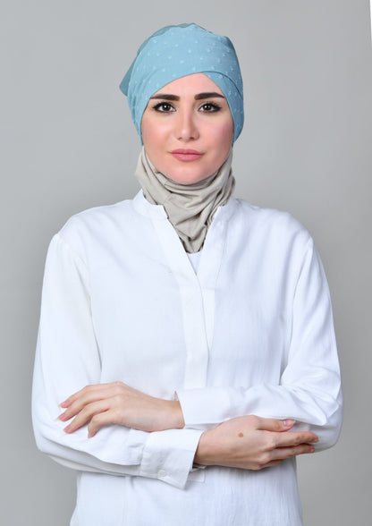 Aqua - Mosaic Butti Chiffon - BOKITTA Hijab