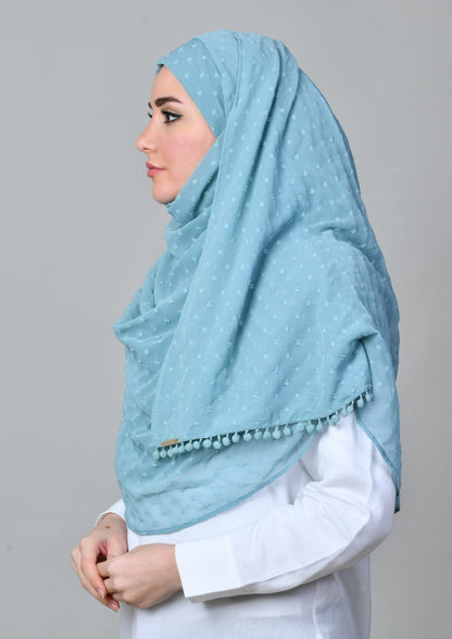 Aqua - Mosaic Butti Chiffon - BOKITTA Hijab