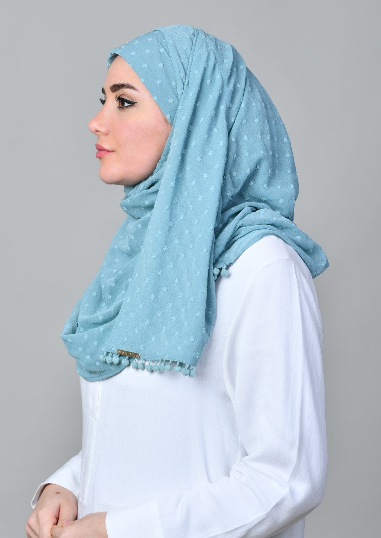Aqua - Mosaic Butti Chiffon - BOKITTA Hijab