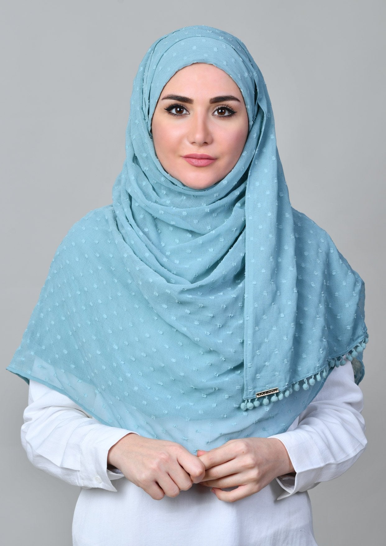 Aqua - Mosaic Butti Chiffon - BOKITTA Hijab