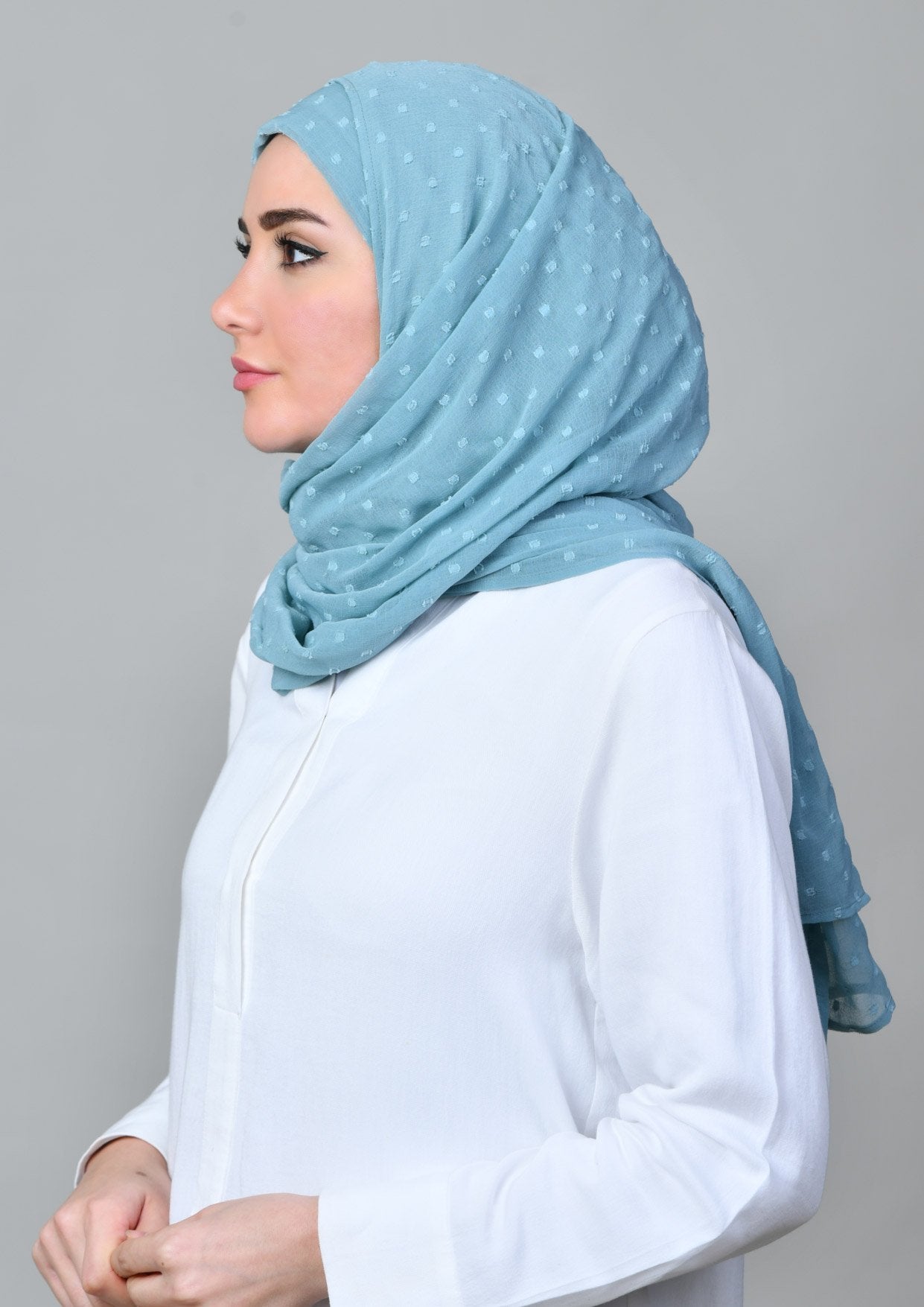 Aqua - Mosaic Butti Chiffon - BOKITTA Hijab