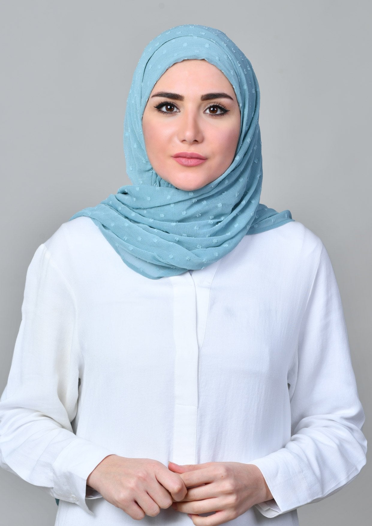 Aqua - Mosaic Butti Chiffon - BOKITTA Hijab