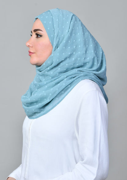 Aqua - Mosaic Butti Chiffon - BOKITTA Hijab