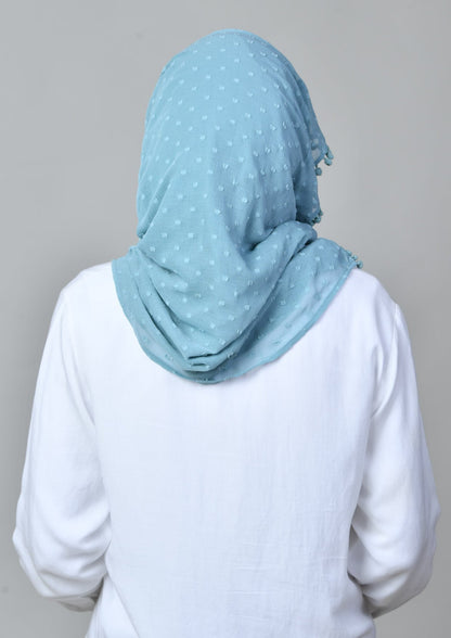 Aqua - Mosaic Butti Chiffon - BOKITTA Hijab