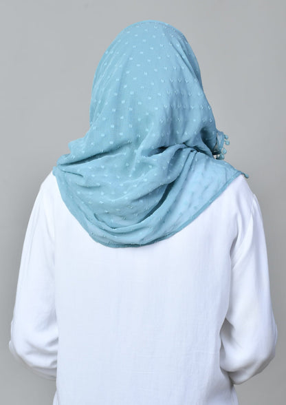 Aqua - Mosaic Butti Chiffon - BOKITTA Hijab