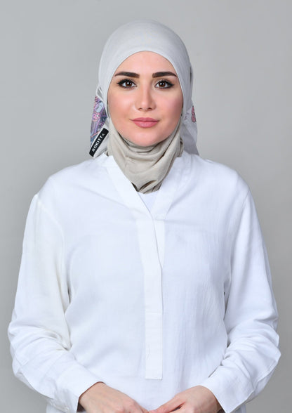 Boteh Blue - Mosaic Chiffon - BOKITTA Hijab