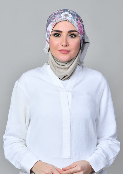 Boteh Blue - Mosaic Chiffon - BOKITTA Hijab