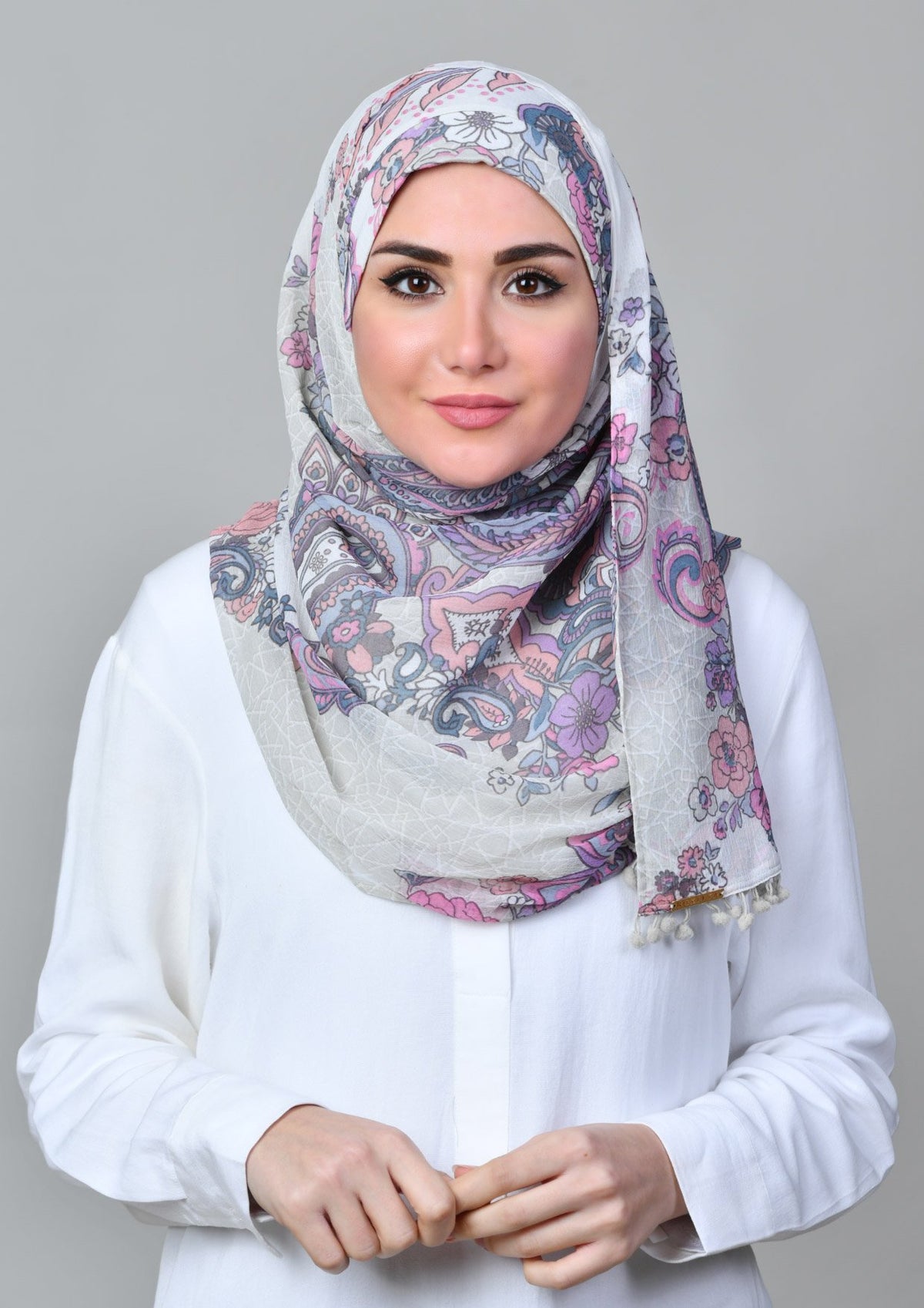 Boteh Blue - Mosaic Chiffon - BOKITTA Hijab