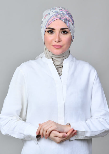Boteh Blue - Mosaic Chiffon - BOKITTA Hijab
