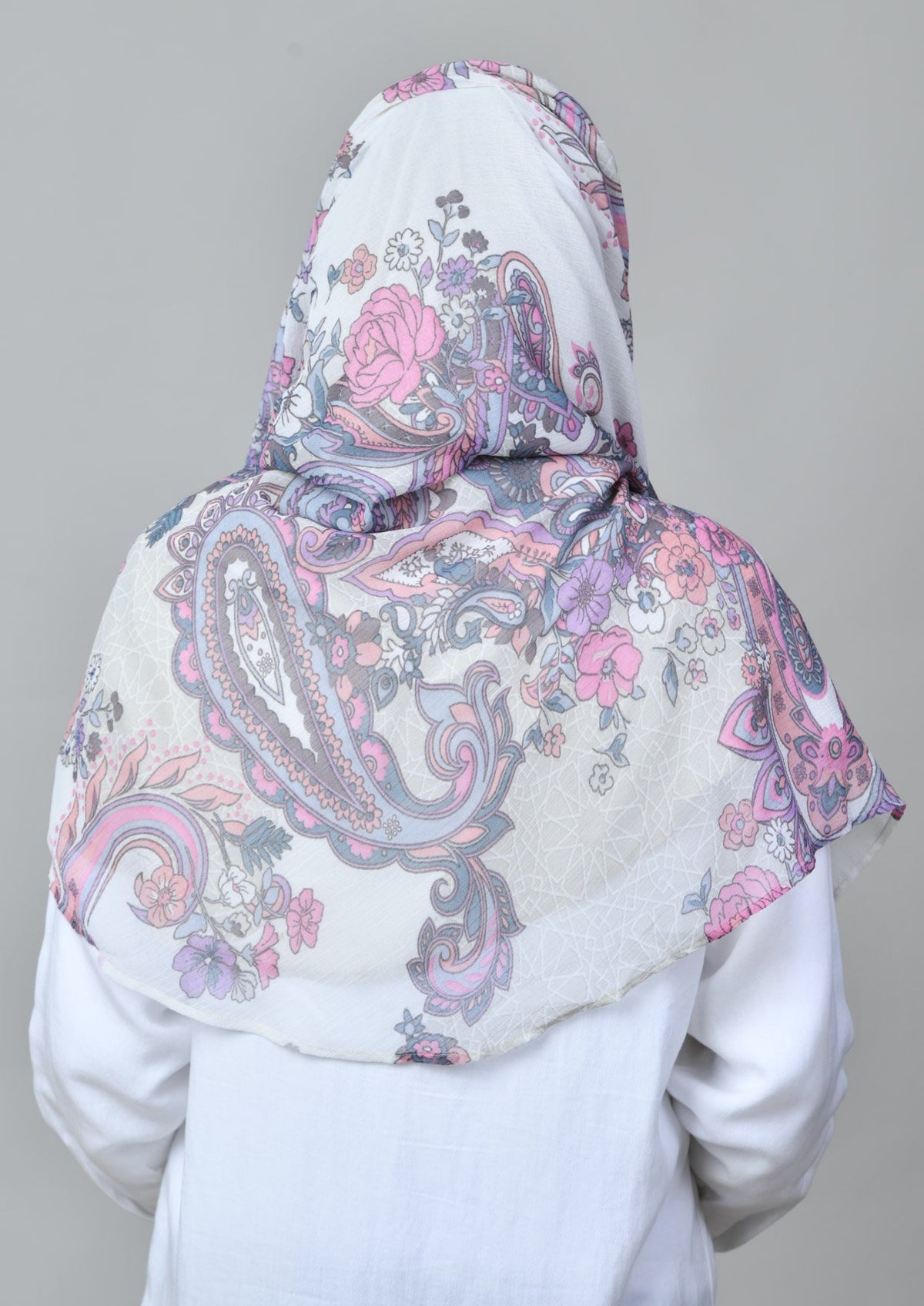 Boteh Blue - Mosaic Chiffon - BOKITTA Hijab