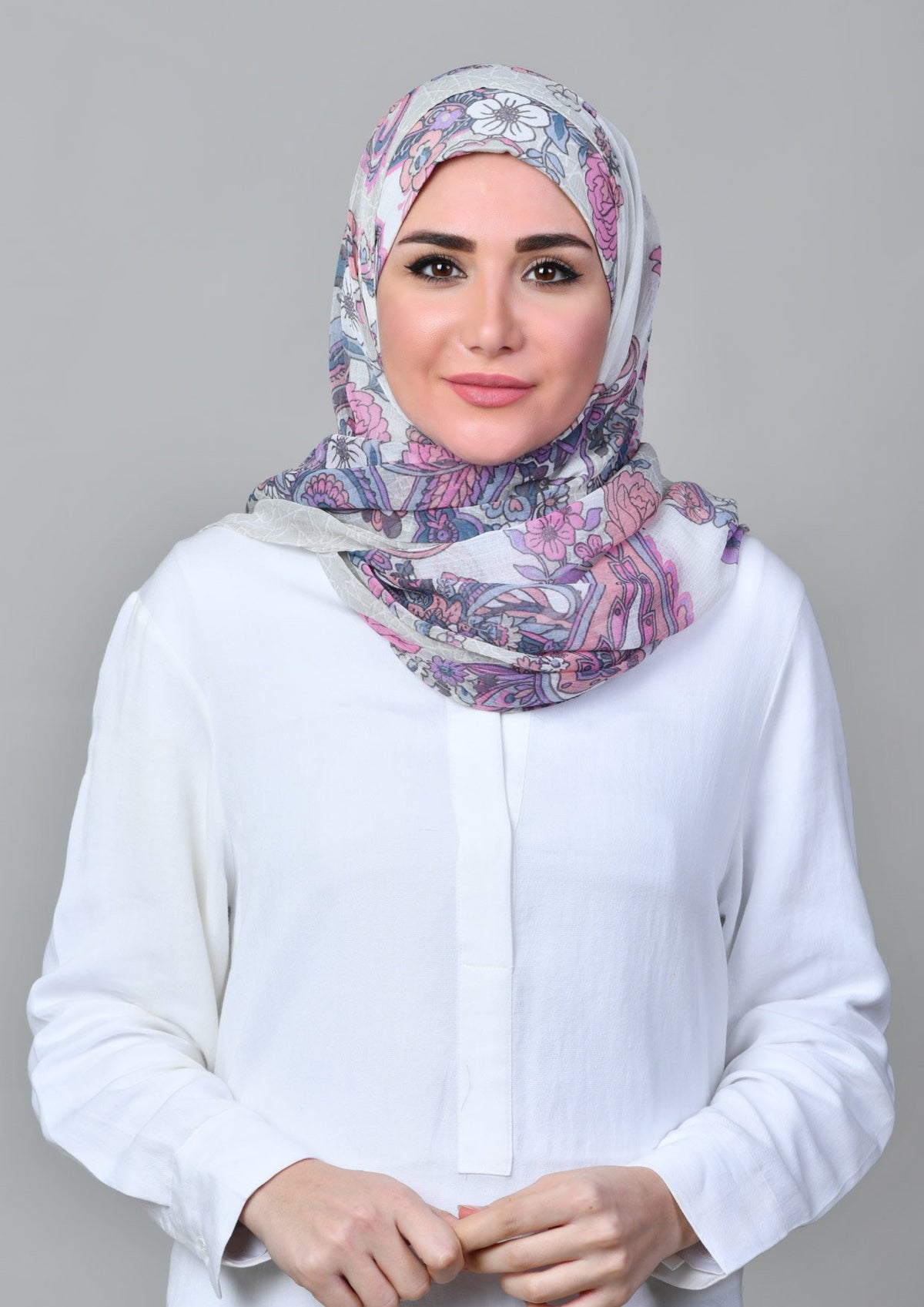 Boteh Blue - Mosaic Chiffon - BOKITTA Hijab