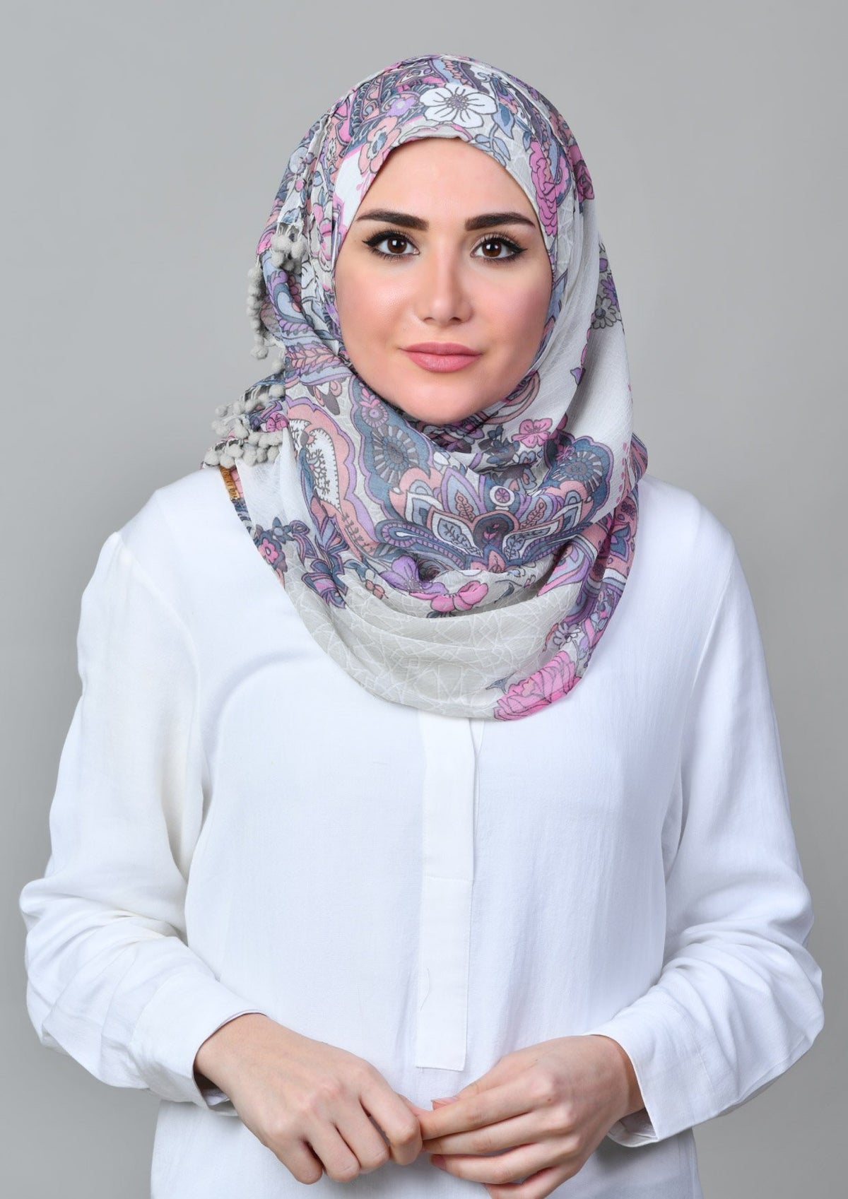 Boteh Blue - Mosaic Chiffon - BOKITTA Hijab
