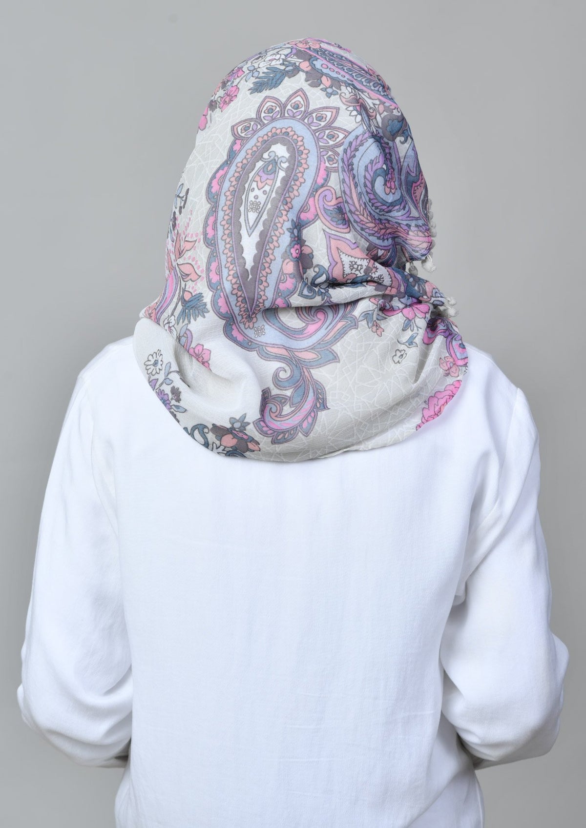 Boteh Blue - Mosaic Chiffon - BOKITTA Hijab
