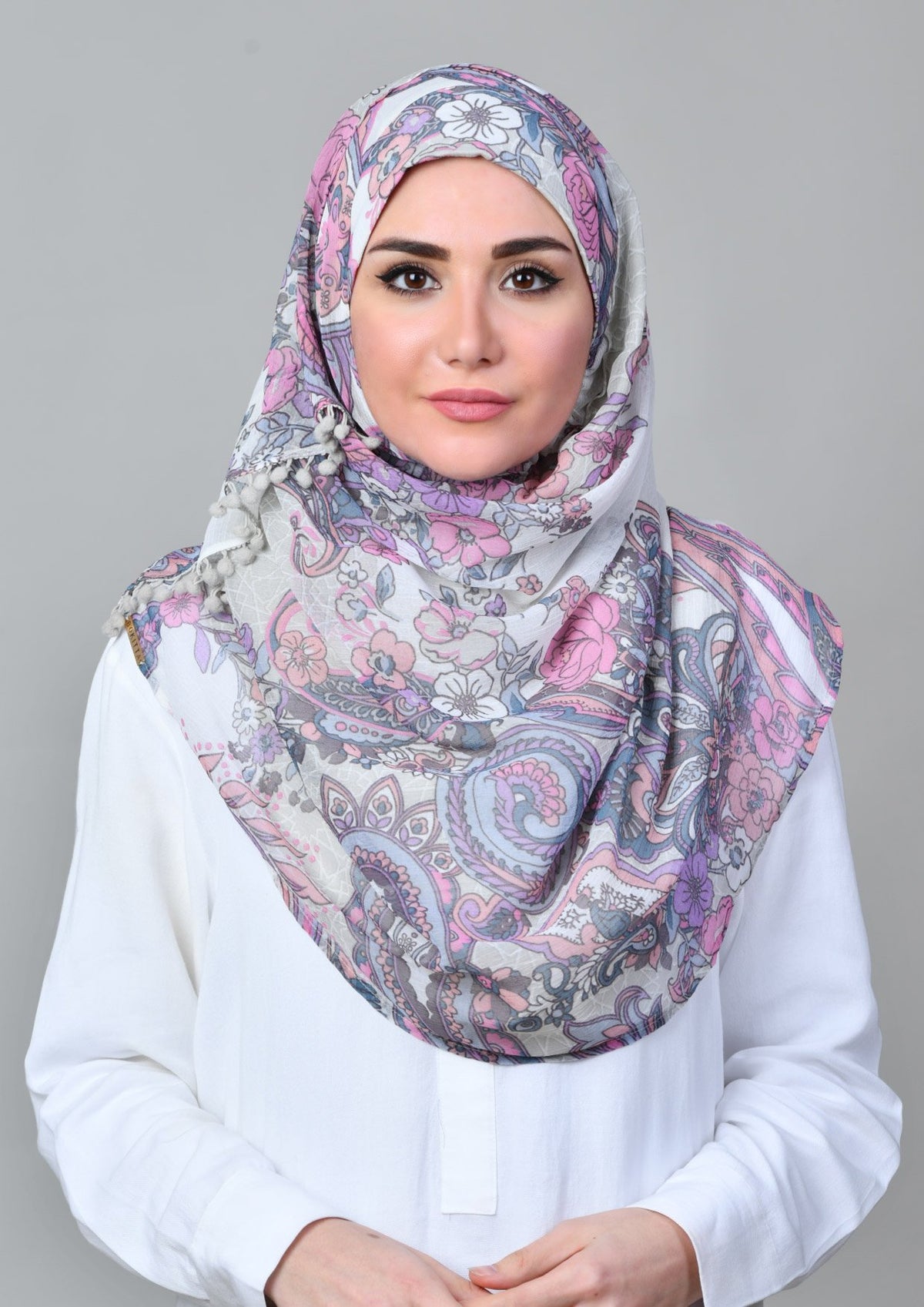 Boteh Blue - Mosaic Chiffon - BOKITTA Hijab