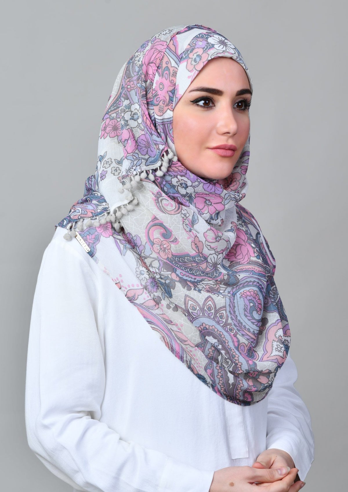 Boteh Blue - Mosaic Chiffon - BOKITTA Hijab