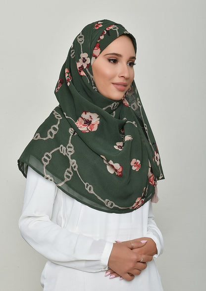 Chains Green - Gorgette - BOKITTA Hijab