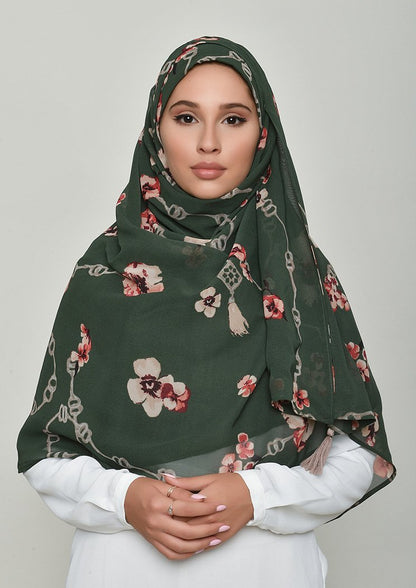 Chains Green - Gorgette - BOKITTA Hijab