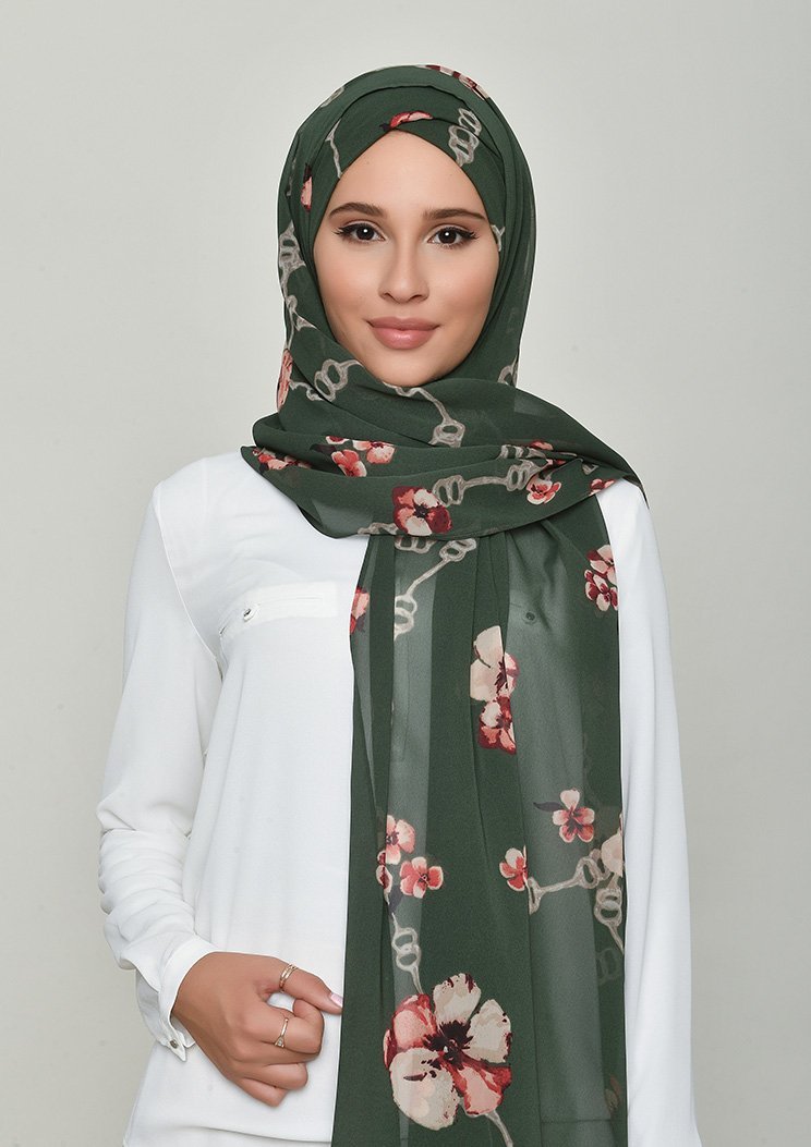 Chains Green - Gorgette - BOKITTA Hijab