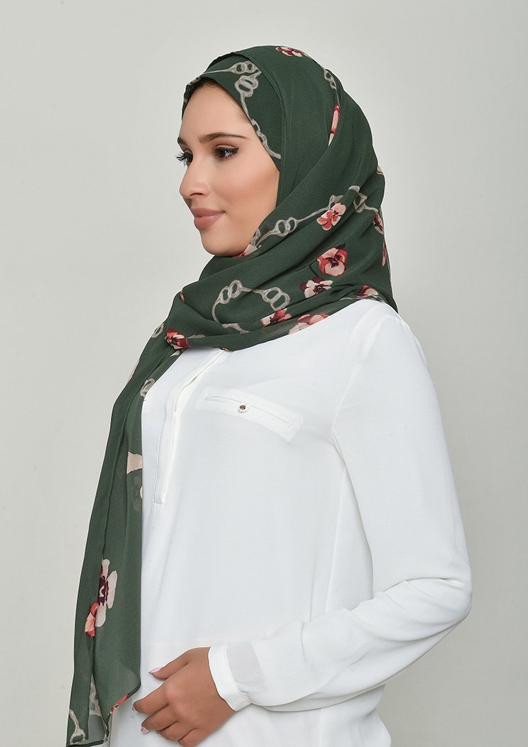 Chains Green - Gorgette - BOKITTA Hijab