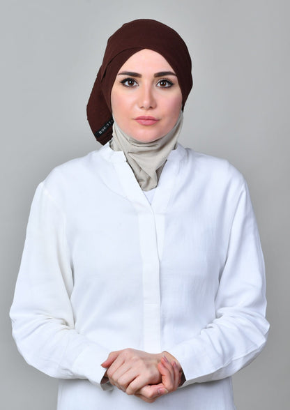 Choco - Crinkled Butti Chiffon - BOKITTA Hijab