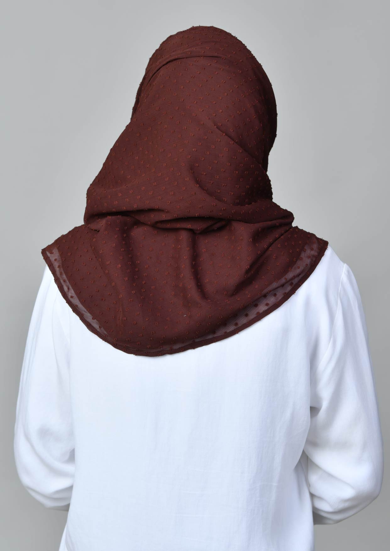 Choco - Crinkled Butti Chiffon - BOKITTA Hijab