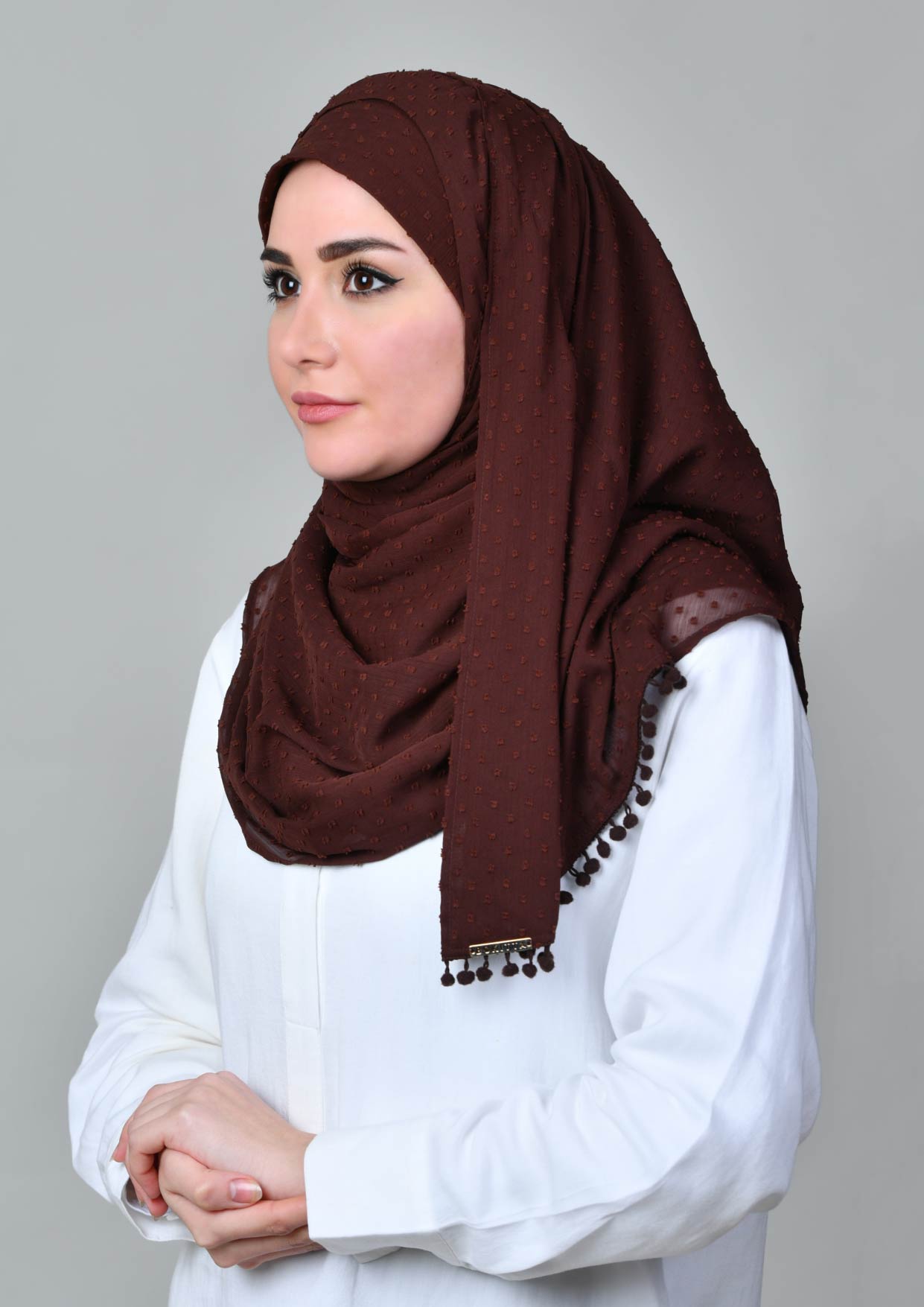 Choco - Crinkled Butti Chiffon - BOKITTA Hijab