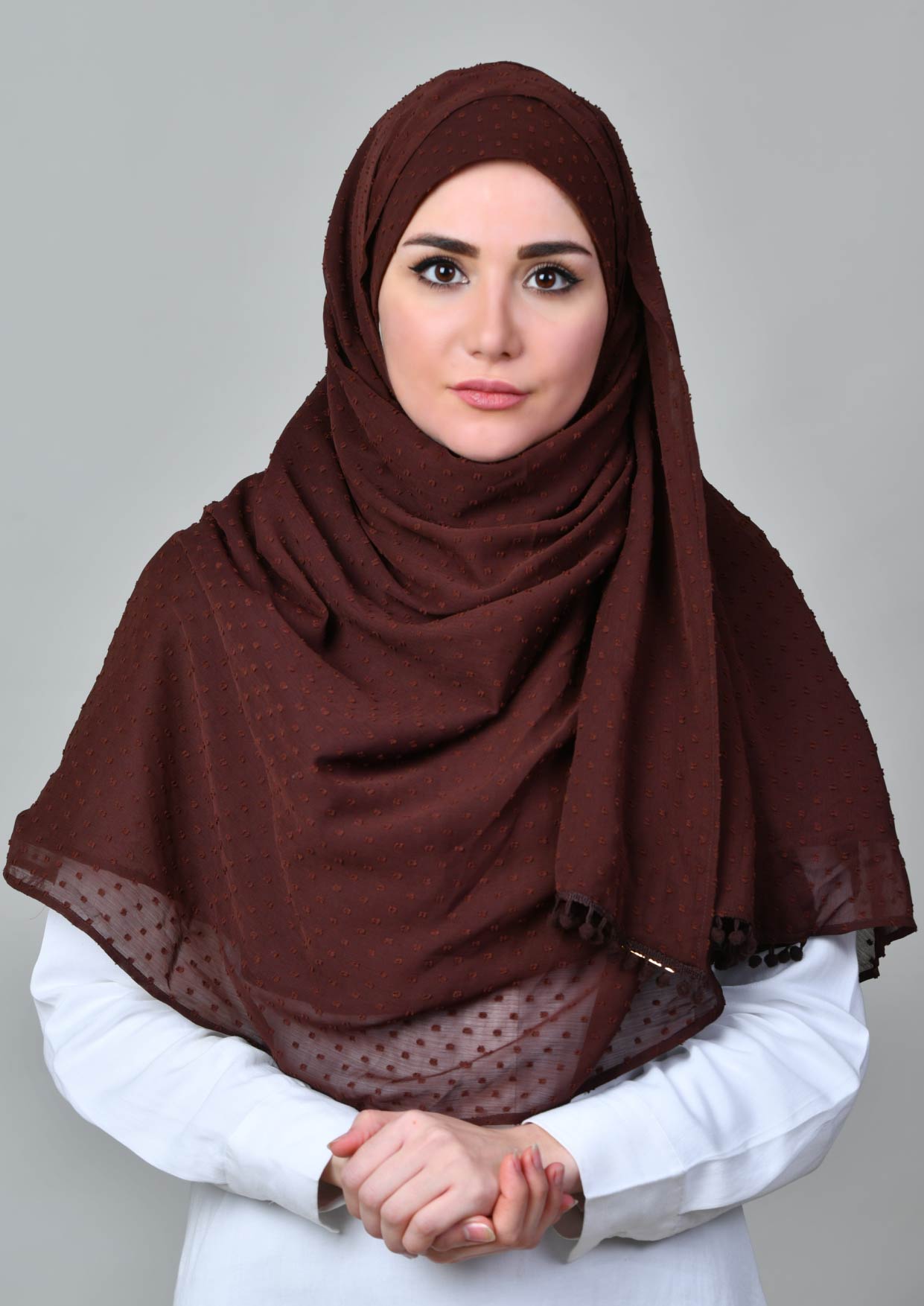 Choco - Crinkled Butti Chiffon - BOKITTA Hijab