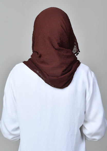 Choco - Crinkled Butti Chiffon - BOKITTA Hijab