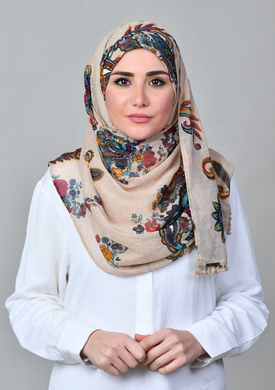 Kashmir Tan - Crinkled Chiffon - BOKITTA Hijab