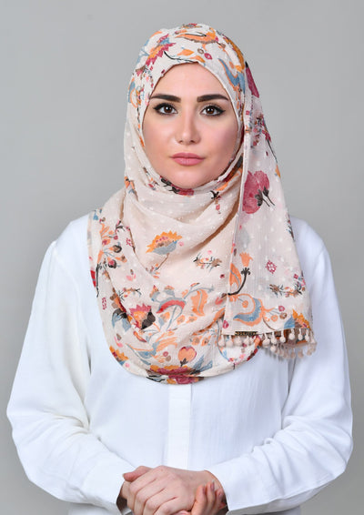 Shiraz Pearl - Mosaic Butti Chiffon - BOKITTA Hijab