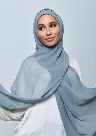 Steel - Crepe Chiffon - BOKITTA Hijab
